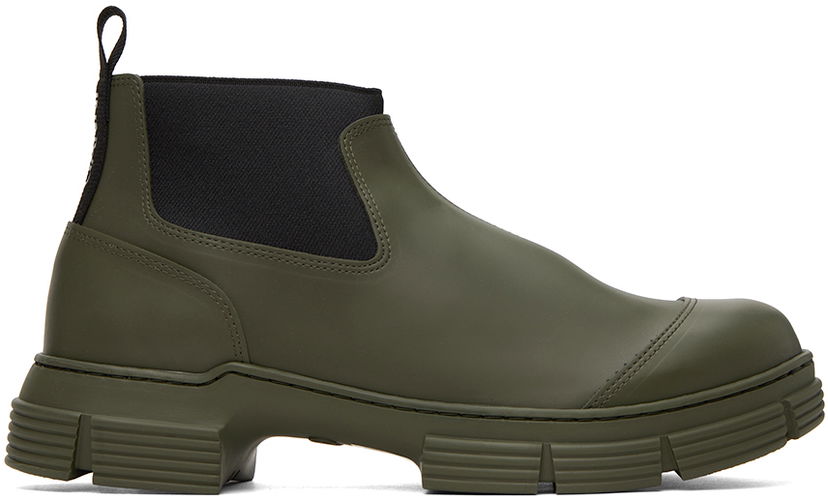 Кросівки та взуття GANNI GANNI City Chelsea Boots Зелений | S2024
