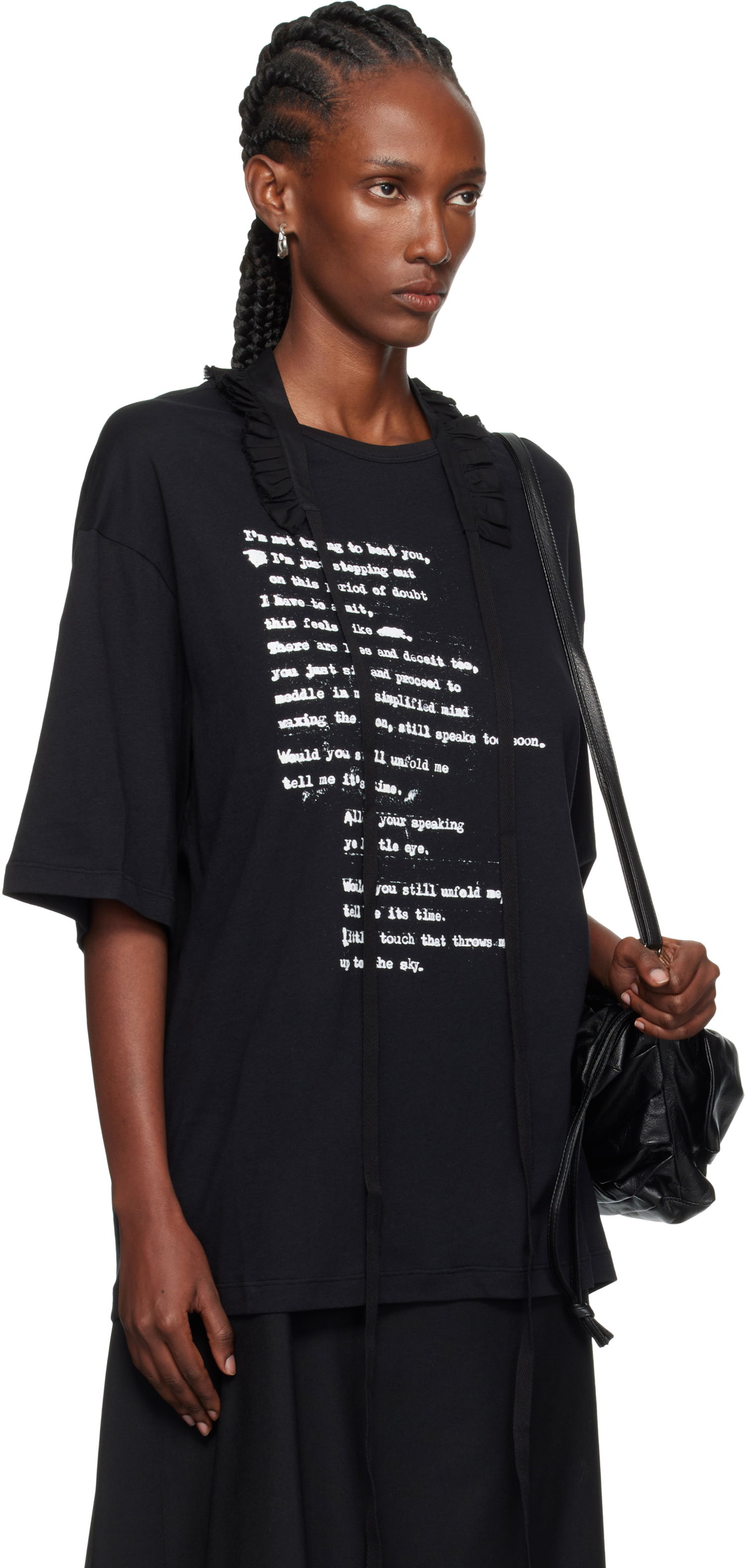 Футболка Ann Demeulemeester Ann Demeulemeester Danvald High Comfort Graphic T-Shirt чорний | 2520-W-JTS06-54-C-FA206-099, 1