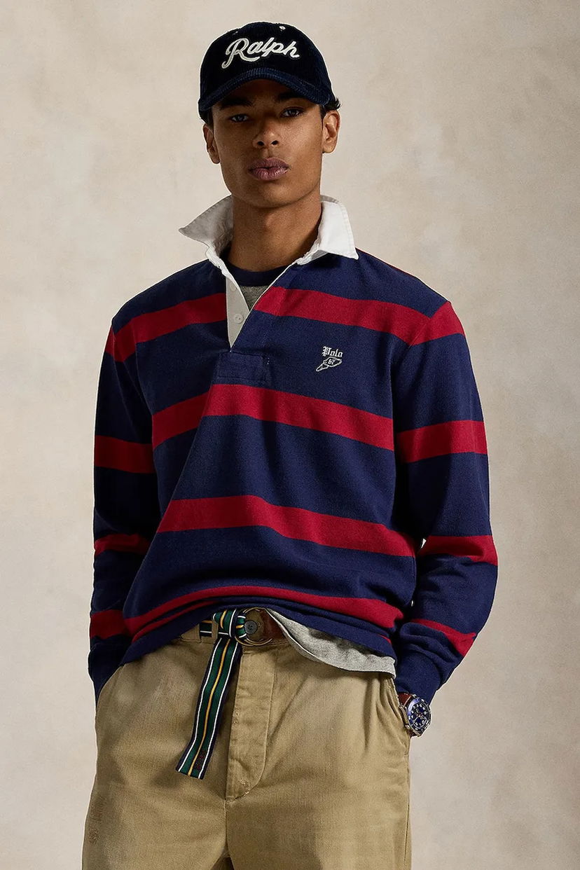 Сорочка поло Polo by Ralph Lauren Polo Ralph Lauren Lsrugbym2 Long Sleeve Rugby Shirt темно-синій | 710972673