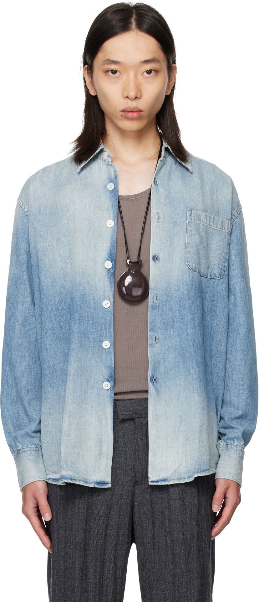 Сорочка OUR LEGACY OUR LEGACY Above Denim Shirt Синій | M4252AC