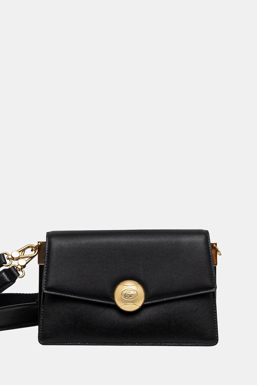 Сумочка Lacoste Lacoste Leather Shoulder Bag чорний | NF5105IT