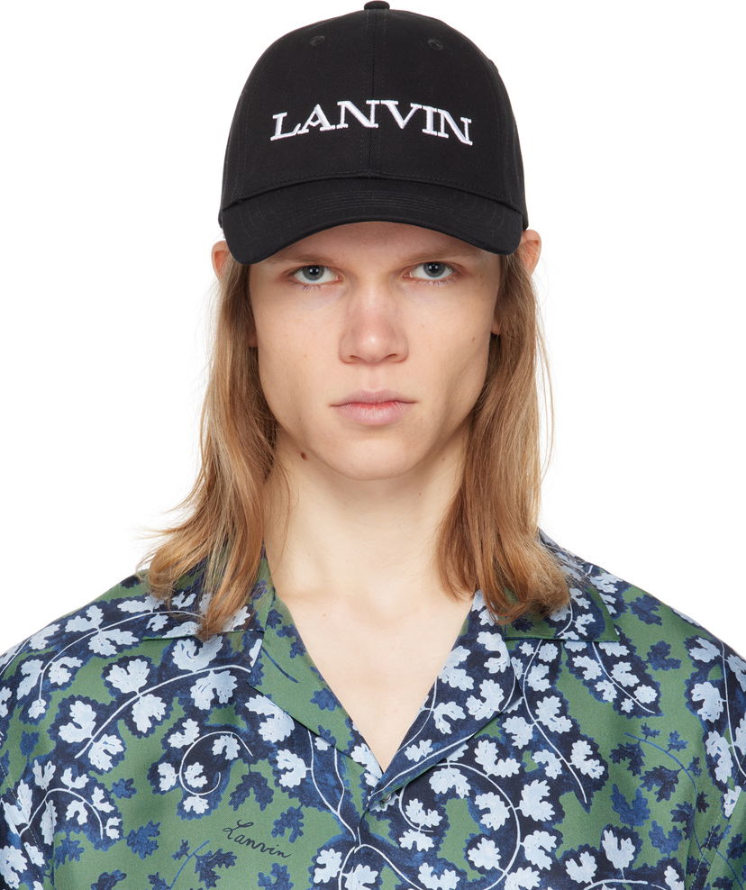 Кепка LANVIN Lanvin Embroidered Cotton Baseball Cap чорний | AM-HAWCA1-1CLO-P25