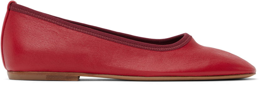 плаття Dries Van Noten Dries Van Noten Leather Ballerina Flats Червоний | WS251-1634-140