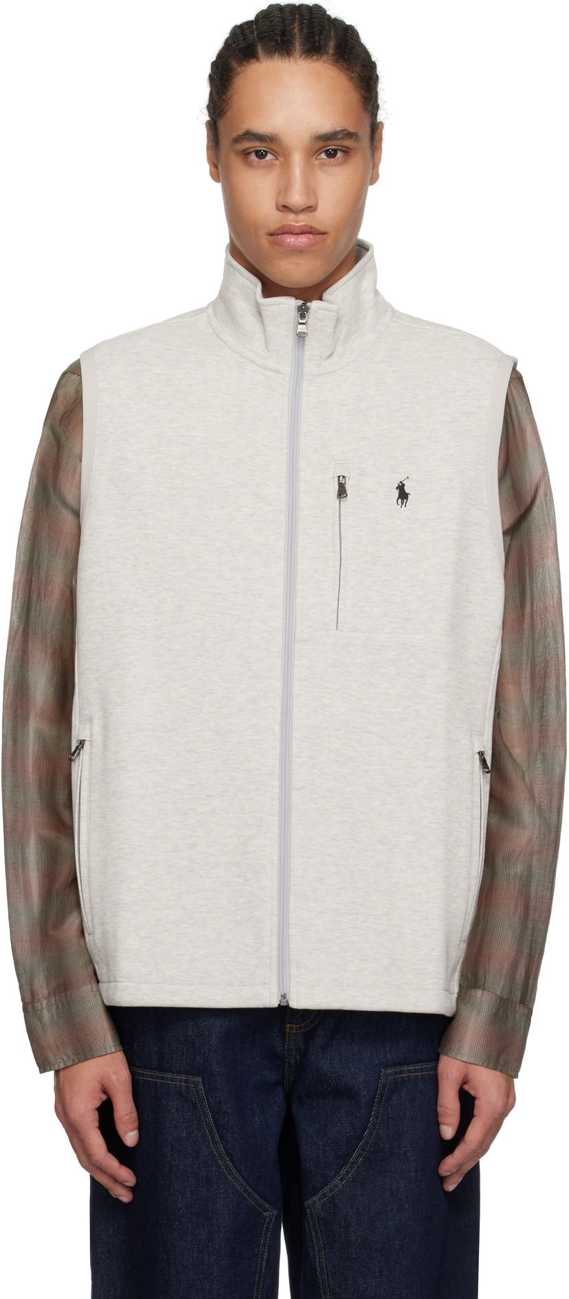 Жилет Polo by Ralph Lauren Polo Ralph Lauren Double-Knit Mock Neck Vest Сірий | 710934621005
