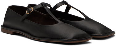 Кросівки та взуття The Row The Row Square T-Strap Ballerina Flats чорний | F1599-SL3, 3