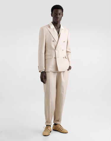 Куртка Dolce & Gabbana Dolce & Gabbana Double-breasted Linen Jacket бежевий | G2QS7TFU4MCM0722, 1