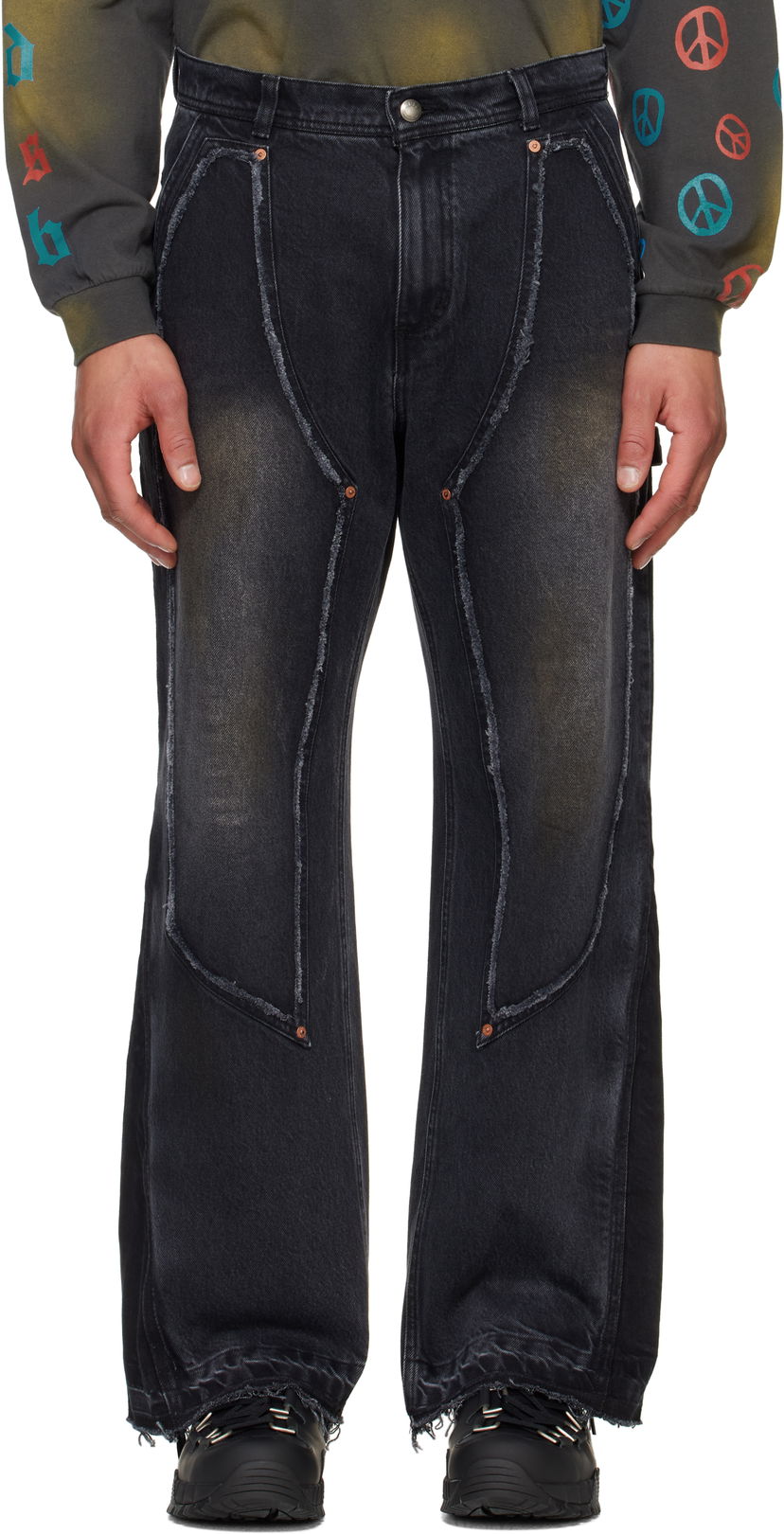 Джинси Andersson Bell Andersson Bell Rodeo Carpenter Wide Jeans чорний | apa792m