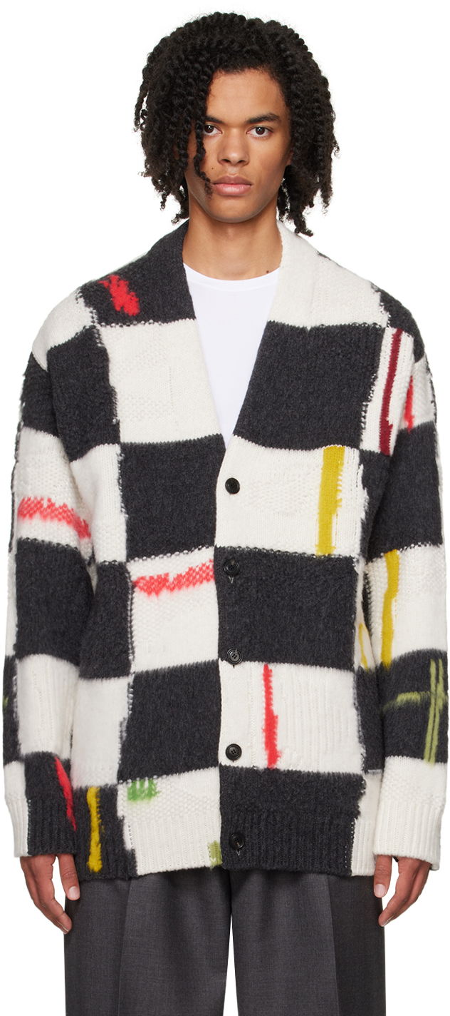 Cветр ZEGNA ZEGNA x The Elder Statesman Check Cardigan Різнокольоровий | TCW35A6-CRG