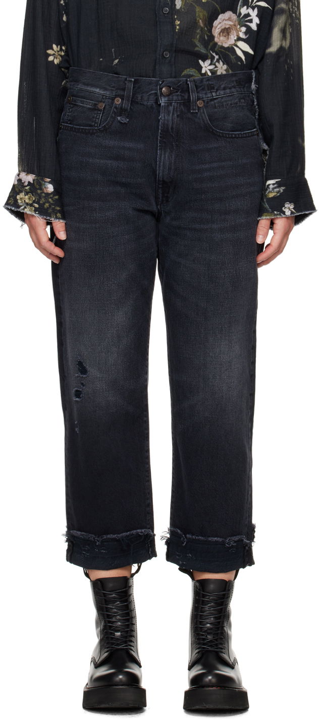 Джинси R13 R13 Mid-Rise Straight Boyfriend Jeans чорний | R13W5083-394A