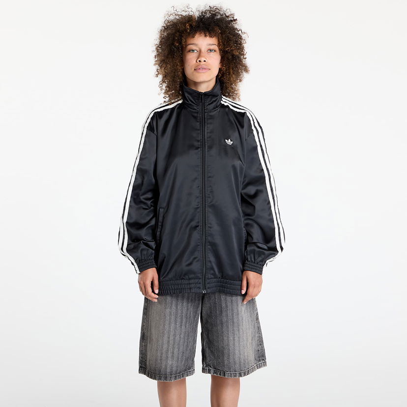 Куртка adidas Originals adidas Originals Satin Firebird Ruffle Track Jacket чорний | KC8810