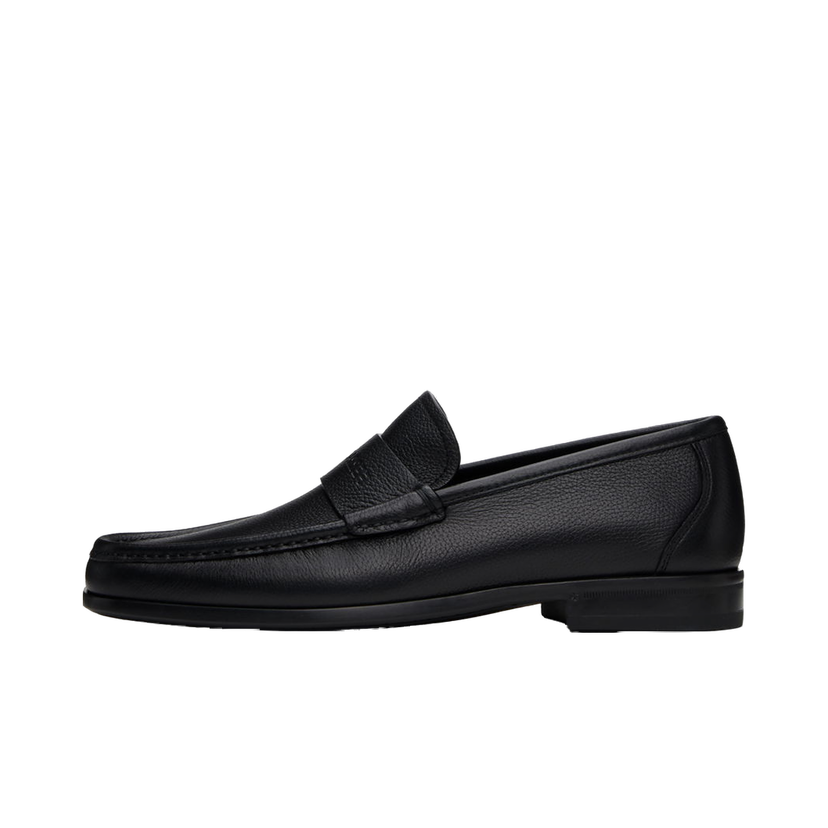 Кросівки та взуття FERRAGAMO Signature Leather Loafers чорний | 768164