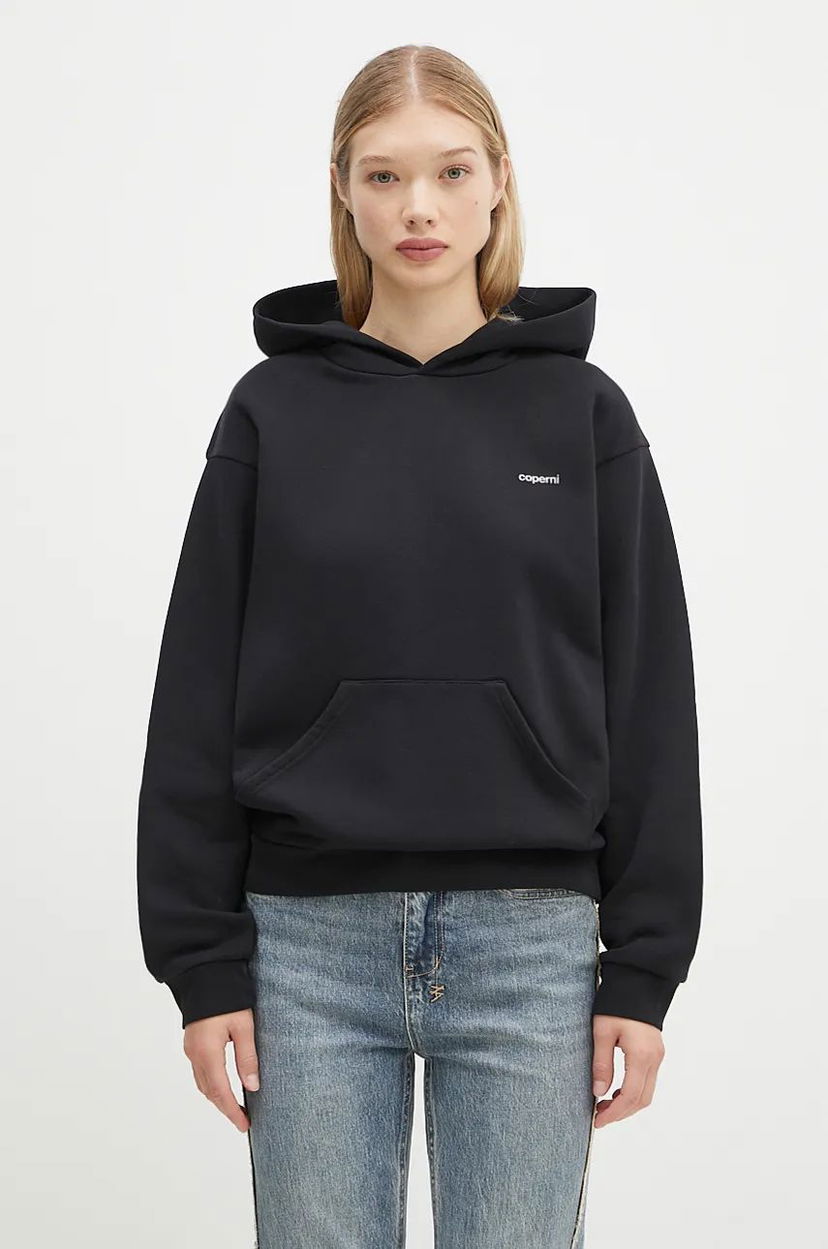 Світшоти Coperni Logo Print Hoodie чорний | COPJS15523