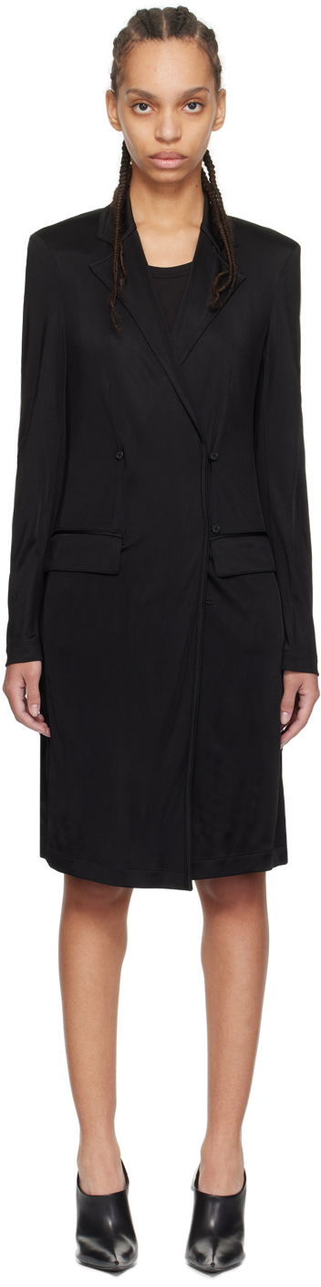 плаття Helmut Lang Helmut Lang Classic Double-Breasted Coat чорний | O02HW401