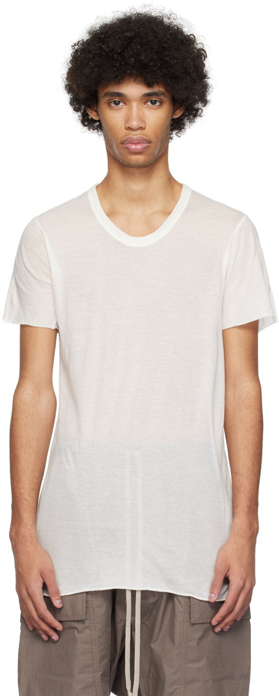 Футболка Rick Owens Basic T-Shirt білий | RU01D3251 UC