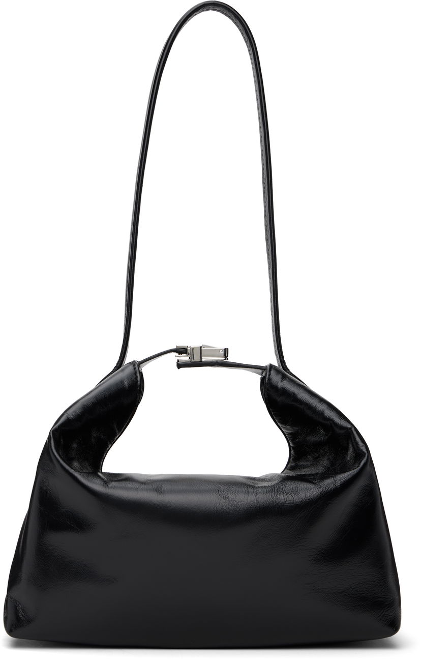 Сумочка BY FAR Bea Creased Leather Shoulder Bag чорний | MWBSB052LL002BK001PL