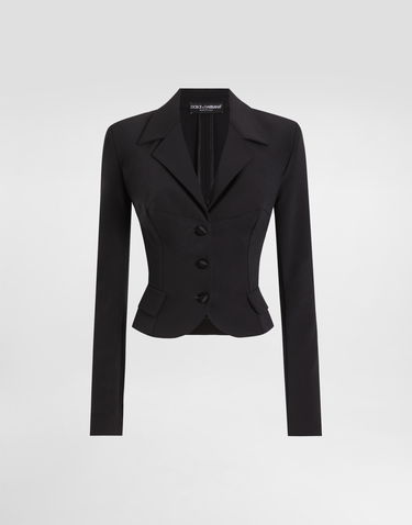 Куртка Dolce & Gabbana Dolce & Gabbana Short Single-breasted Cady Jacket чорний | F27FBTFUUC7N0000, 0