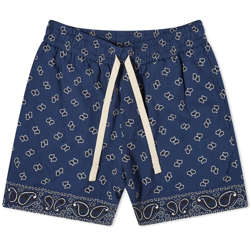 Шорти Palm Angels Paisley Shorts Синій | PMCB034S24FAB0054646