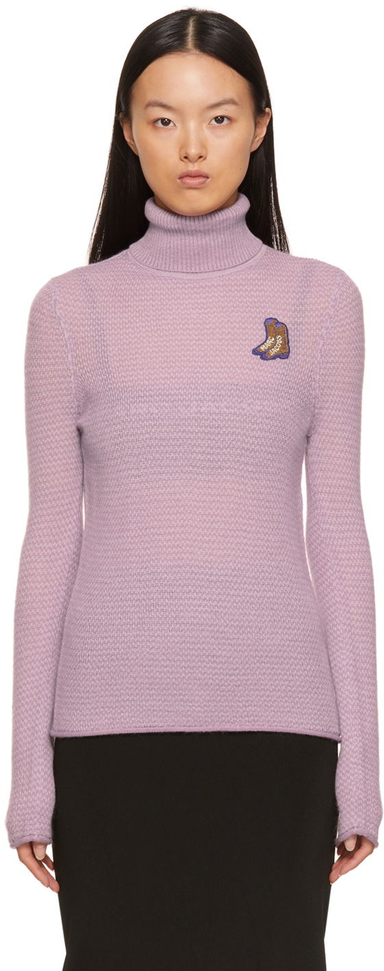 Cветр Marc Jacobs Marc Jacobs The Tuckstitch Turtleneck Sweater Фіолетовий | N603W07RE21