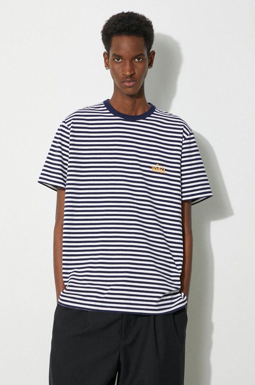 Футболка WOOLRICH Striped T-Shirt Синій | CFWOTE0121MRUT3687