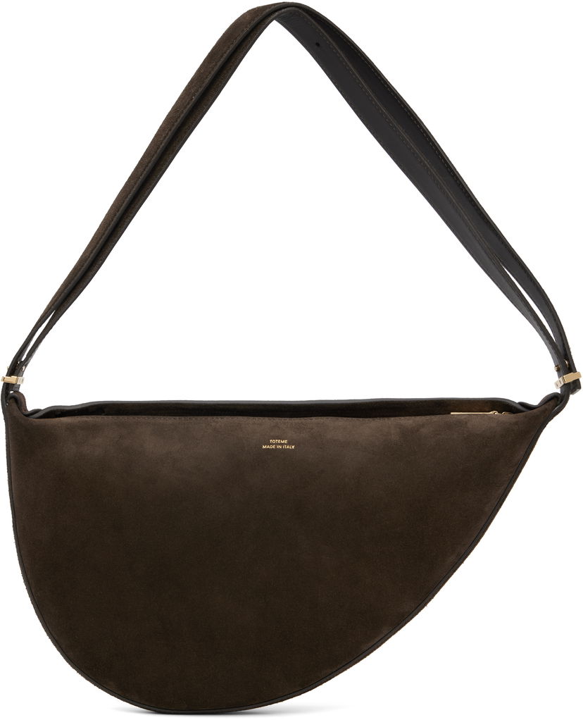 Сумка TOTEME TOTEME Suede Scooped Sling Bag Коричневий | 252-WAL2276-LE0004