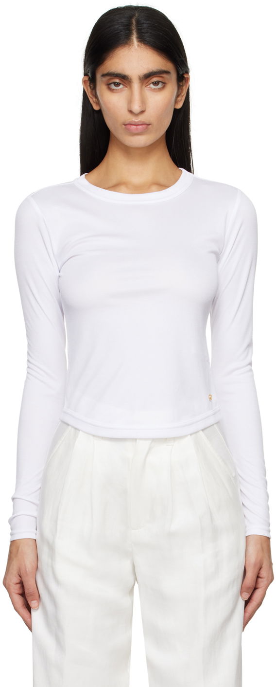 Футболка Anine Bing Jane Long Sleeve T-Shirt білий | A-08-4408-100