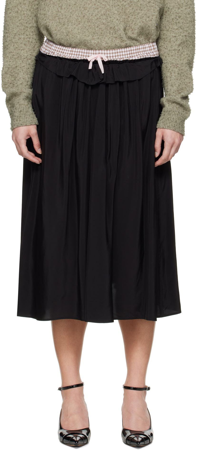 Спідниця Maison Margiela Maison Margiela 'Anonymity Of The Lining' Midi Skirt чорний | S51ME0034 S76632