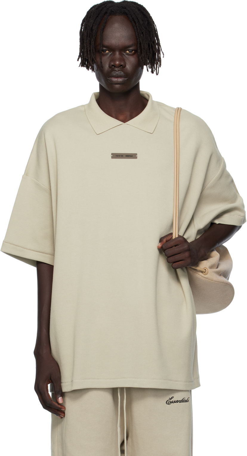 Сорочка поло Fear of God ESSENTIALS 90s Fit Piqué Short Sleeve Polo бежевий | 125SP254406F