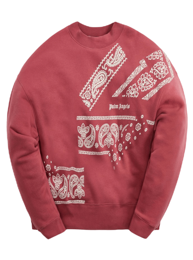 Світшоти Palm Angels Bandana Print Crew Бордовий | PMBA026F21FLE0112805