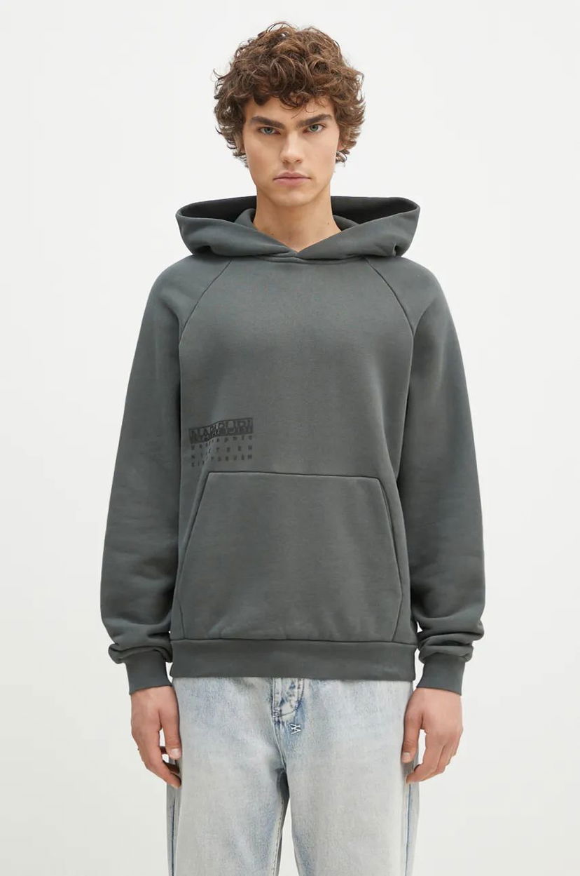 Світшоти Napapijri Sweatshirt With Hood And Print Зелений | NP0A4I6MG1S1
