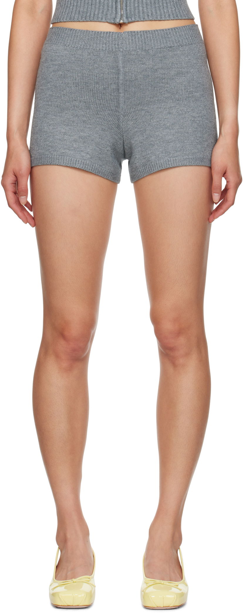 Шорти GUIZIO Guizio Calesia Knit Shorts Сірий | F24202S047
