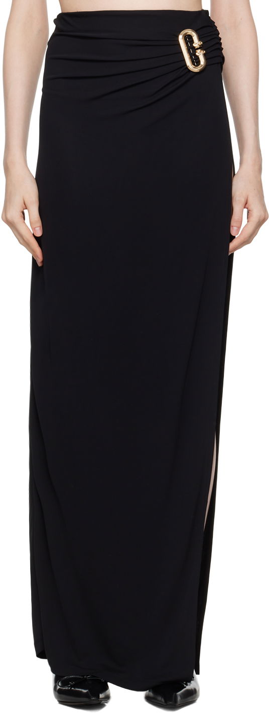 Спідниця Casablanca Black Draped Maxi Skirt чорний | WF24-SK-131-01