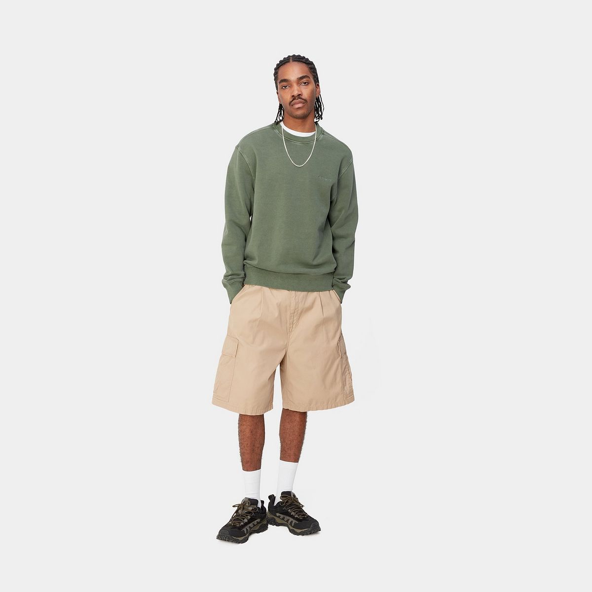 Cветр Carhartt WIP Duster Script Crewneck Зелений | I033065_1YF_GD, 1