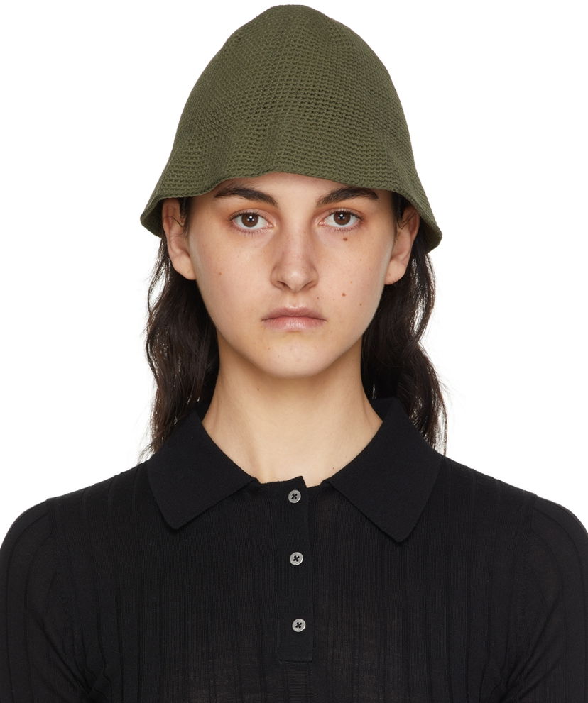 Капелюх Dion Lee Crocheted Bucket Hat Зелений | C8016S22
