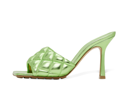 Кросівки та взуття Bottega Veneta Padded Heeled Sandals "Green" Зелений | 592015 V27M0
