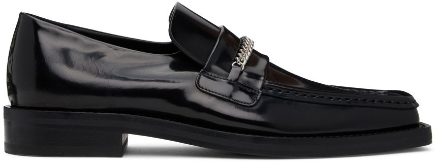 Кросівки та взуття Martine Rose Martine Rose Square Toe Loafers with Chain чорний | CMR-1026LHM, 0