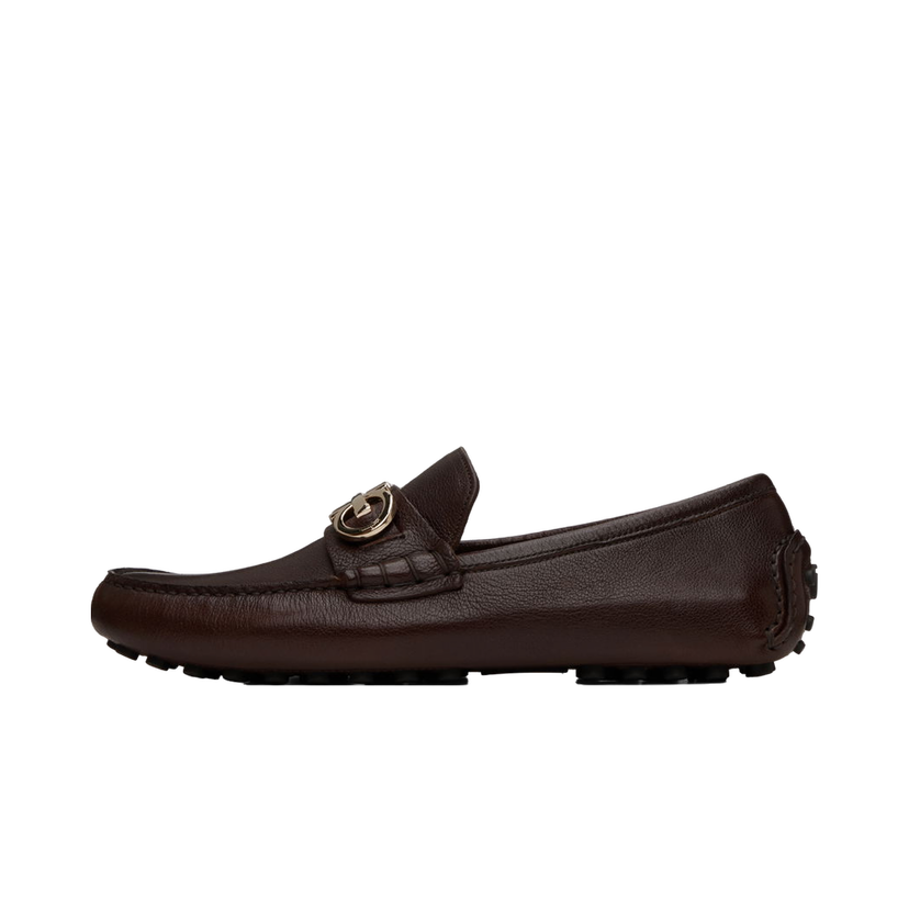 Кросівки та взуття FERRAGAMO Leather Driver Loafers Коричневий | 758350 20983007