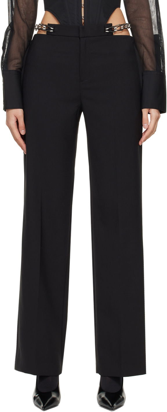 Штани Dion Lee Chain Link Detail Trousers чорний | C2181PS24
