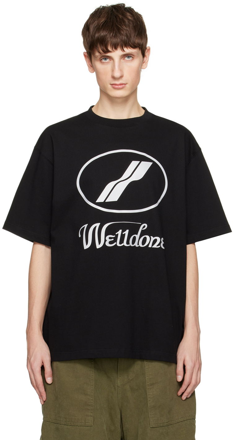 Футболка We11done Printed T-Shirt чорний | WD-TP5-19-930-BK