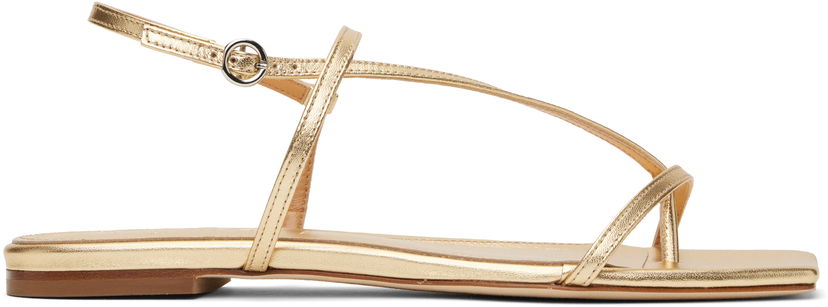 Аксесуари Aeyde Aeyde Ella Leather Toe-Post Sandals Металік | A11-FS-BERS8MFL-0121-902-007
