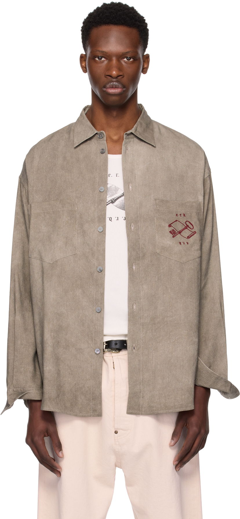 Сорочка Enfants Riches Déprimés Enfants Riches Déprimés Artist Buttondown Shirt Зелений | 040-248