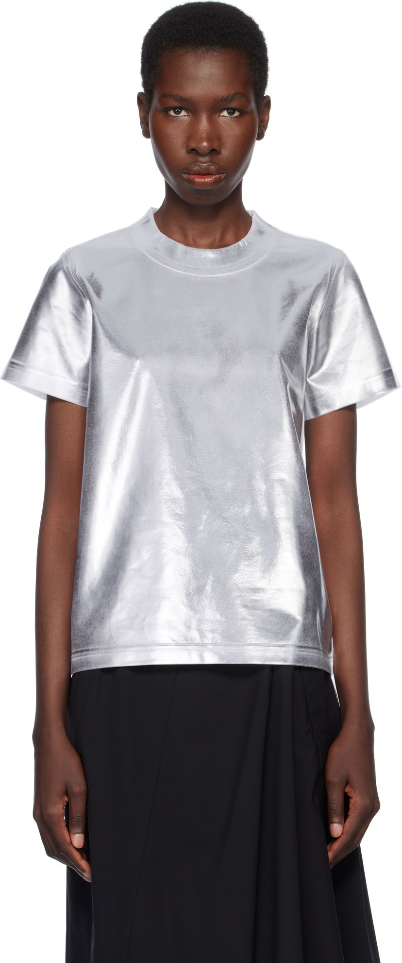 Футболка Junya Watanabe Junya Watanabe Hyper Density Jersey T-Shirt Металік | JO-T037-051