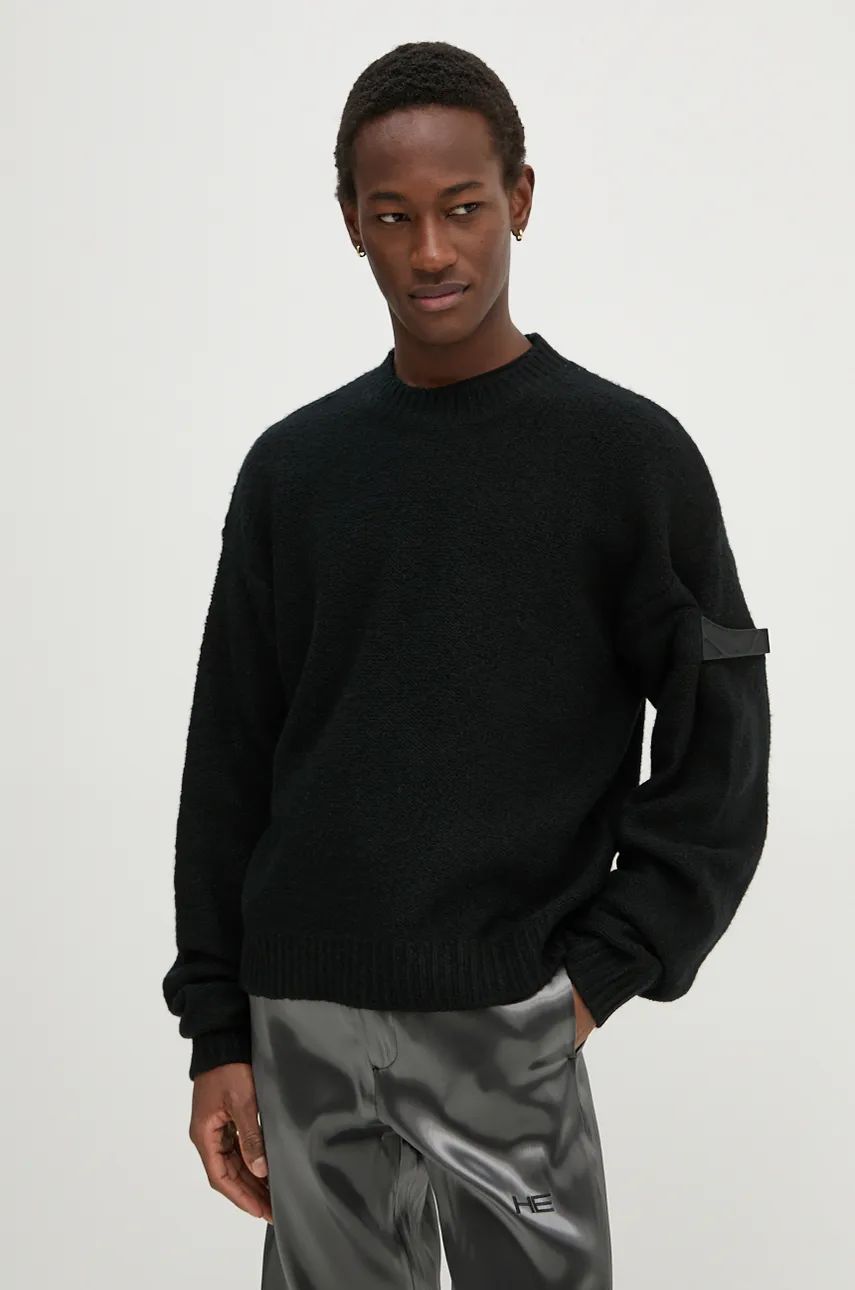 Cветр HELIOT EMIL Lightweight Wool Sweater чорний | AW24.M.07.067.BLK01, 1
