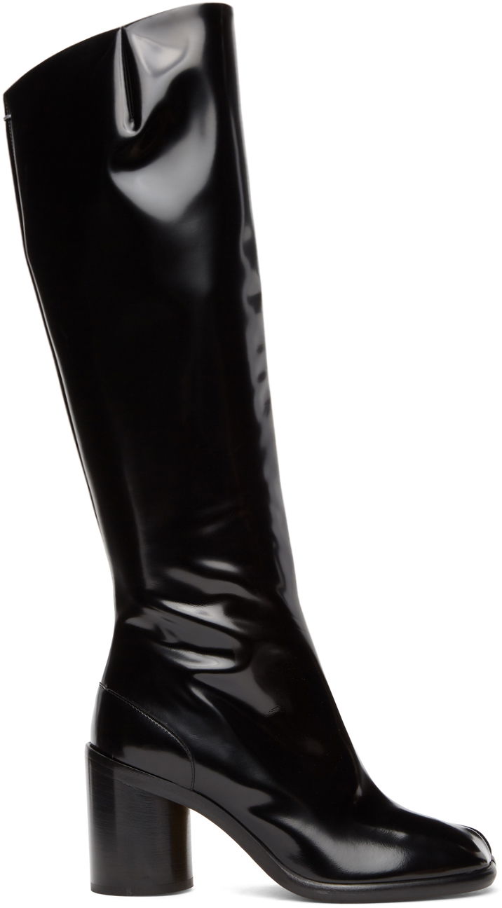 Кросівки та взуття Maison Margiela Maison Margiela Patent High Tabi Boots чорний | S34WW0057 PS679