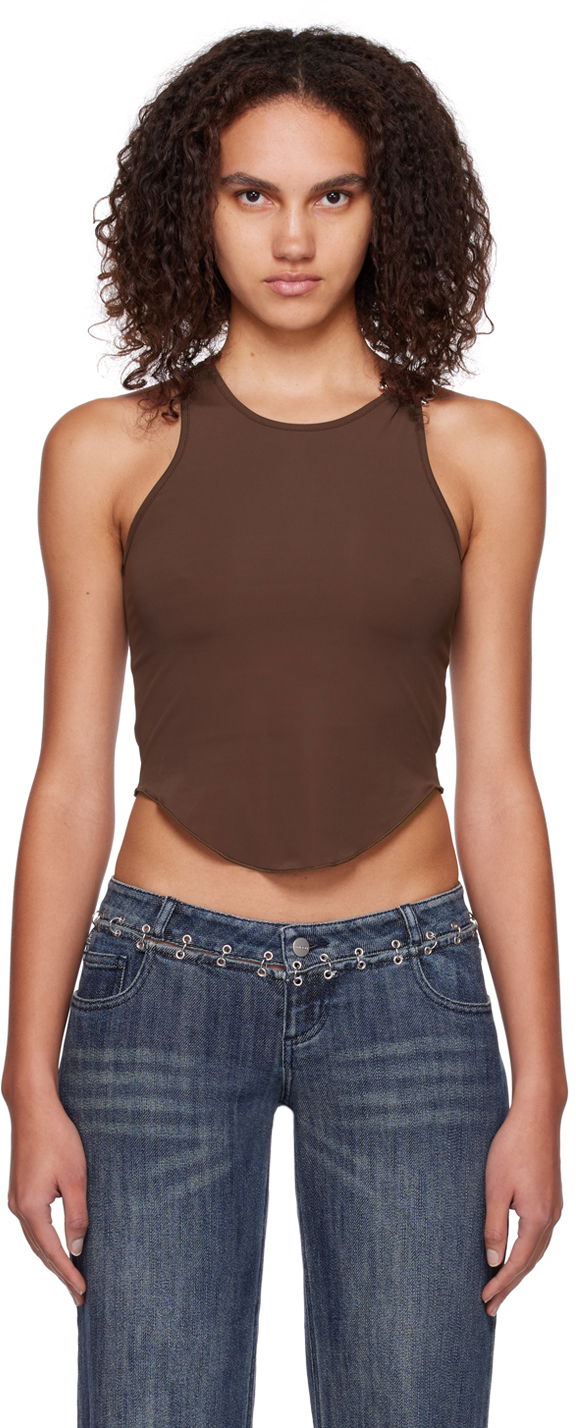 Безрукавка Miaou Miaou Hannah Jewett Bobbi Tank Top Коричневий | 7067TKUMB