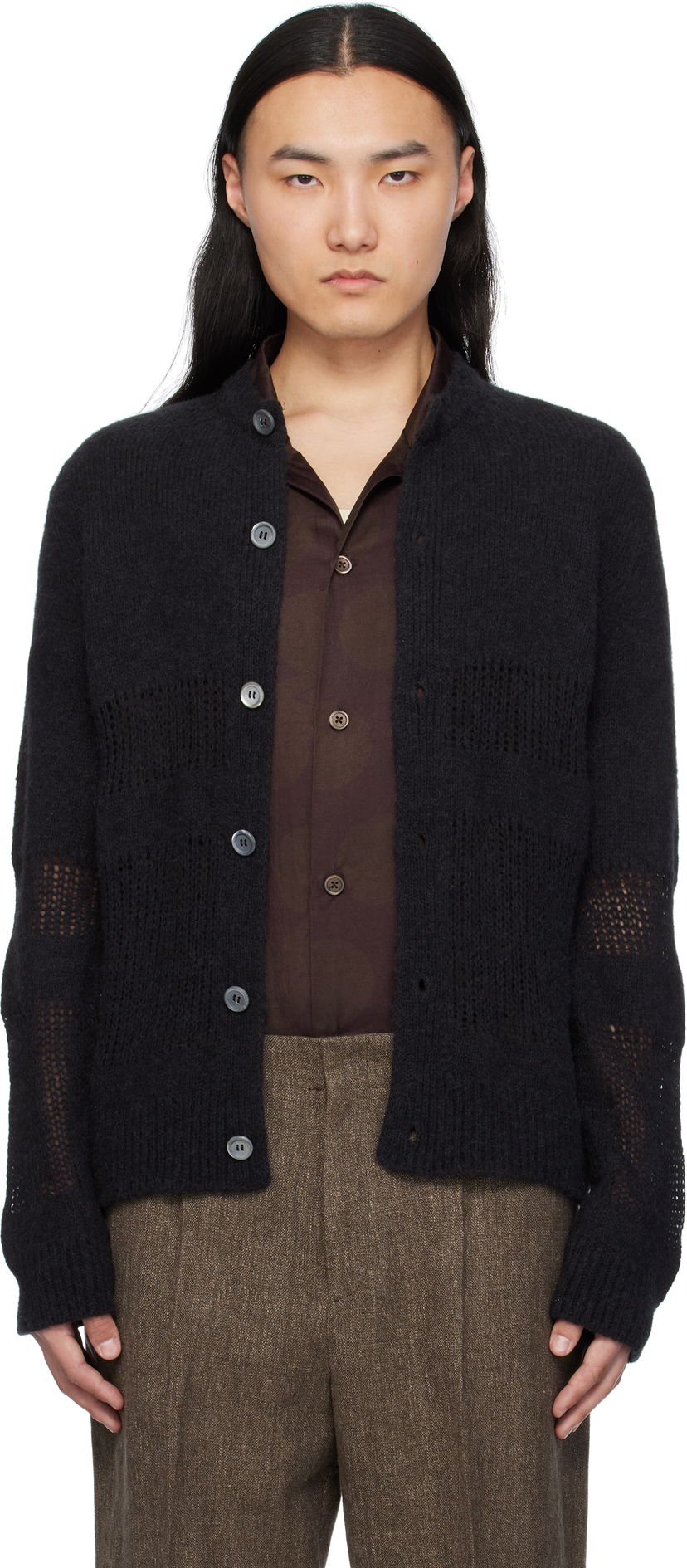 Cветр OUR LEGACY OUR LEGACY Opa Knit Cardigan чорний | M2253OL