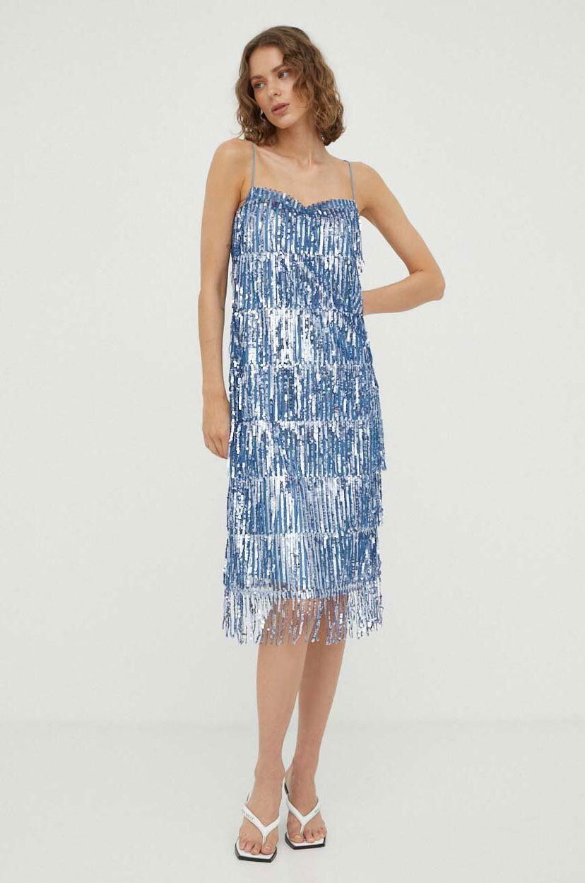 плаття Samsoe Samsoe Sequin Mini Dress Синій | F23200093