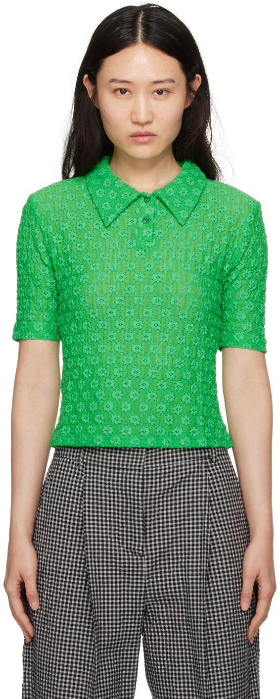 Сорочка поло YMC Floral Polo Зелений | Q2WAP