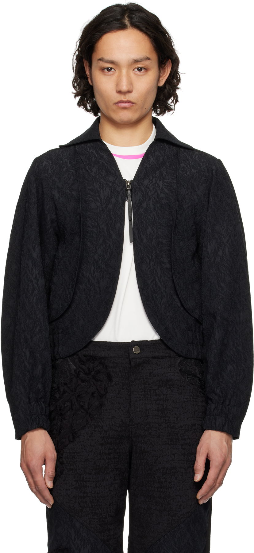 Куртка ADER ERROR ADER error Orbe Product. 19 Cropped Jacket чорний | BO01SSJK0801BK