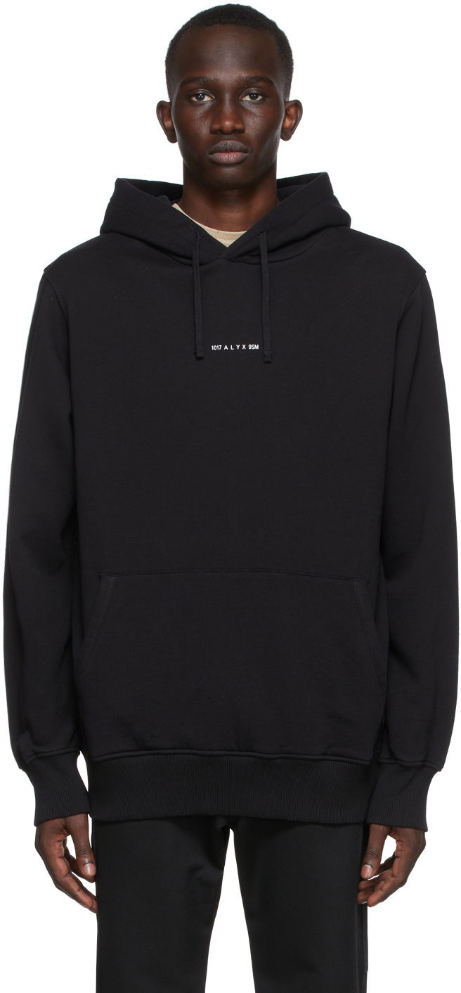 Світшоти 1017 ALYX 9SM Collection Logo Black Hoodie чорний | AAUSW0123FA01.S22