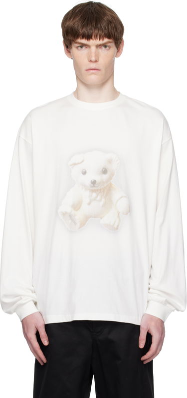Футболка We11done We11done Glow Teddy Graphic Long Sleeve Tee білий | WD-TT2-25-775-U-WH, 0